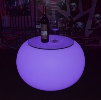 CE ROHS Led Coffee Table With DMX Lighting Lounge Round Table For Club